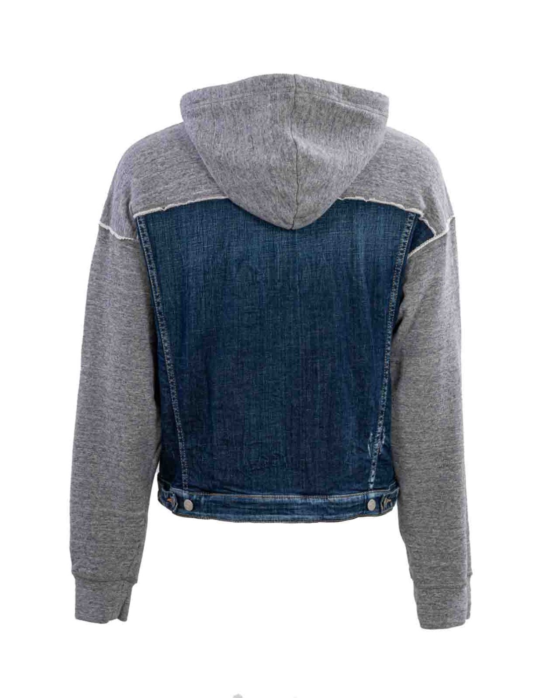 shop DSQUARED2 Saldi Giacchetto: Dsquared2 denim jacket.
Cappuccio.
Maniche lunghe.
Due tasche a filetto.
Taschine a toppa con pattina.
Dettagli in felpa di cotone.
Toppa logata.
Composizione: 100% Cotone.
Fabbricato in Italia.. S74HG0158 STJ392-961 number 4913709
